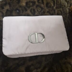 Dior Soft Pink Wristlet with Silver Logo